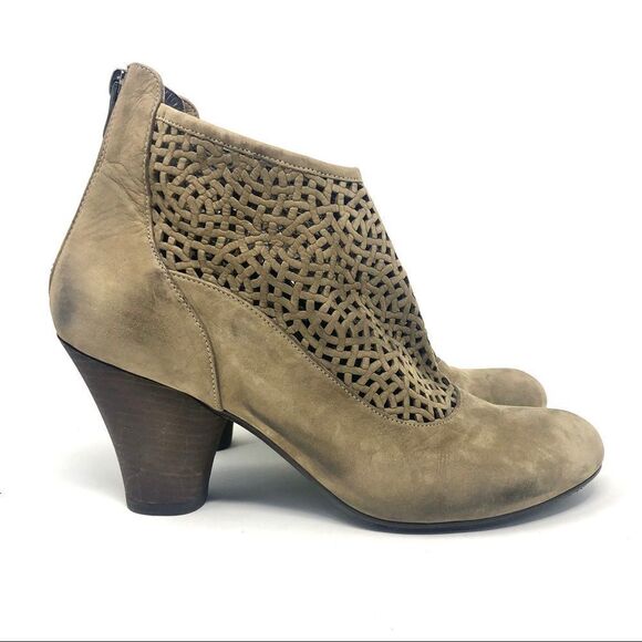 Audley london taupe leather lattice ankle boots 39 - Picture 3 of 16